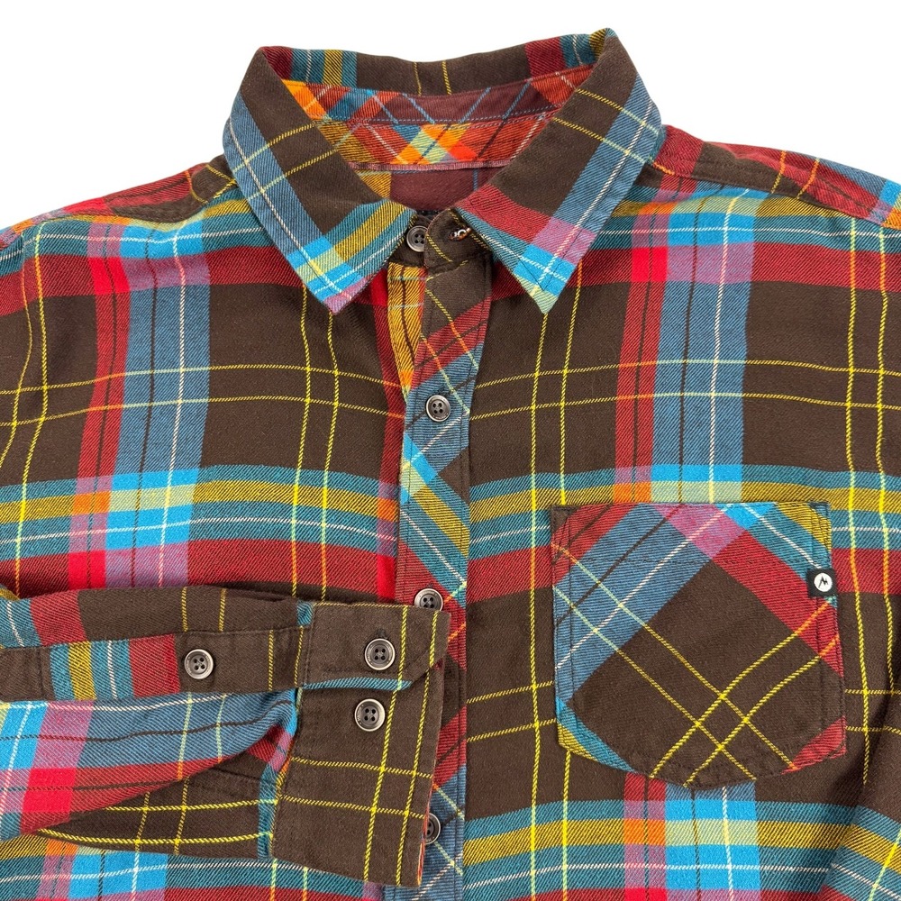 Marmot For Life Shirt Mens Large Plaid Multicolor Outdoor Flannel Hiking G53840